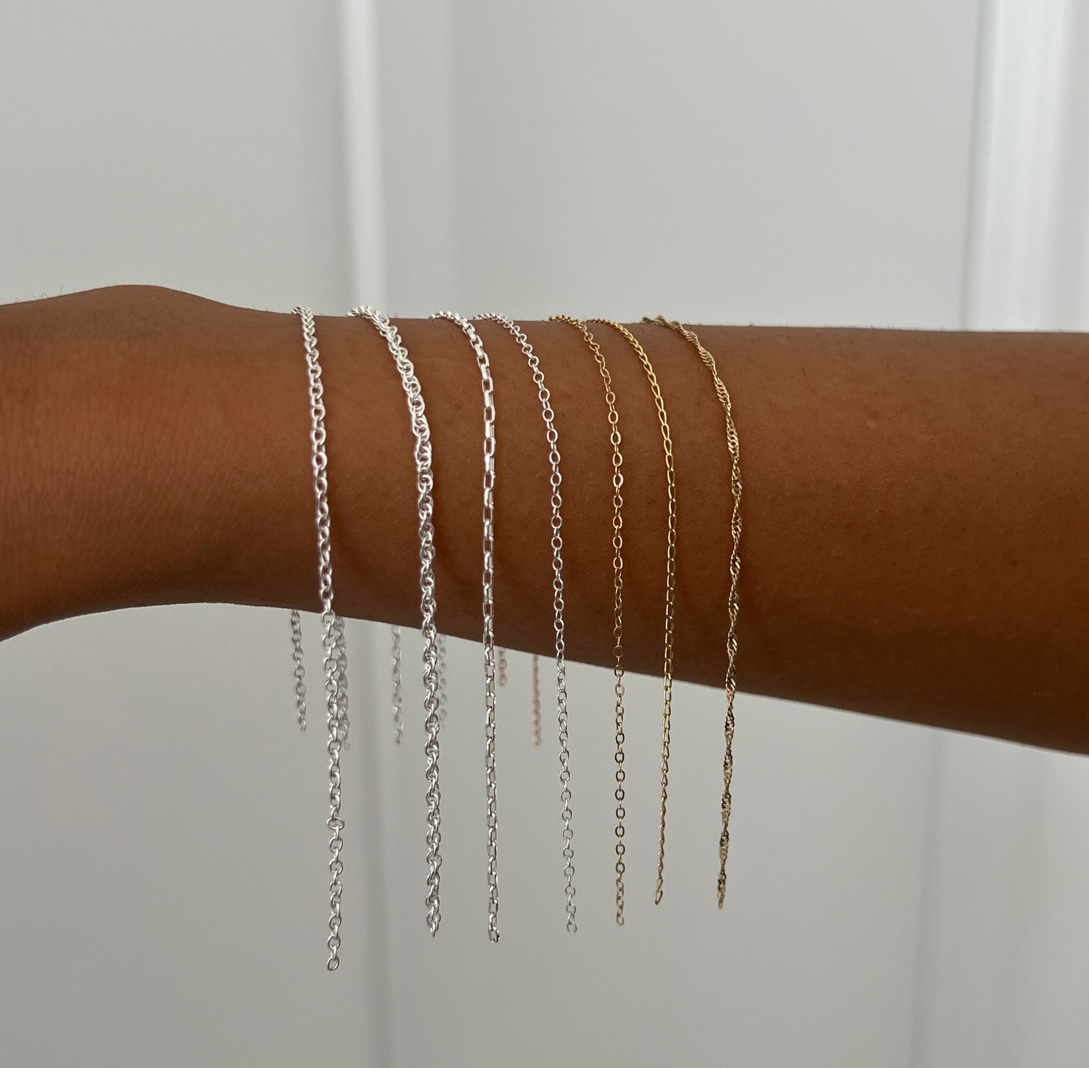 925 Silver Paperclip Bracelet