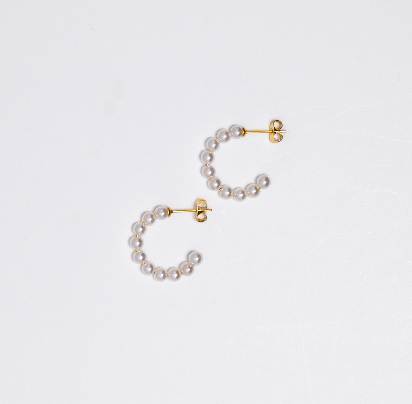 pearl hoop earrings