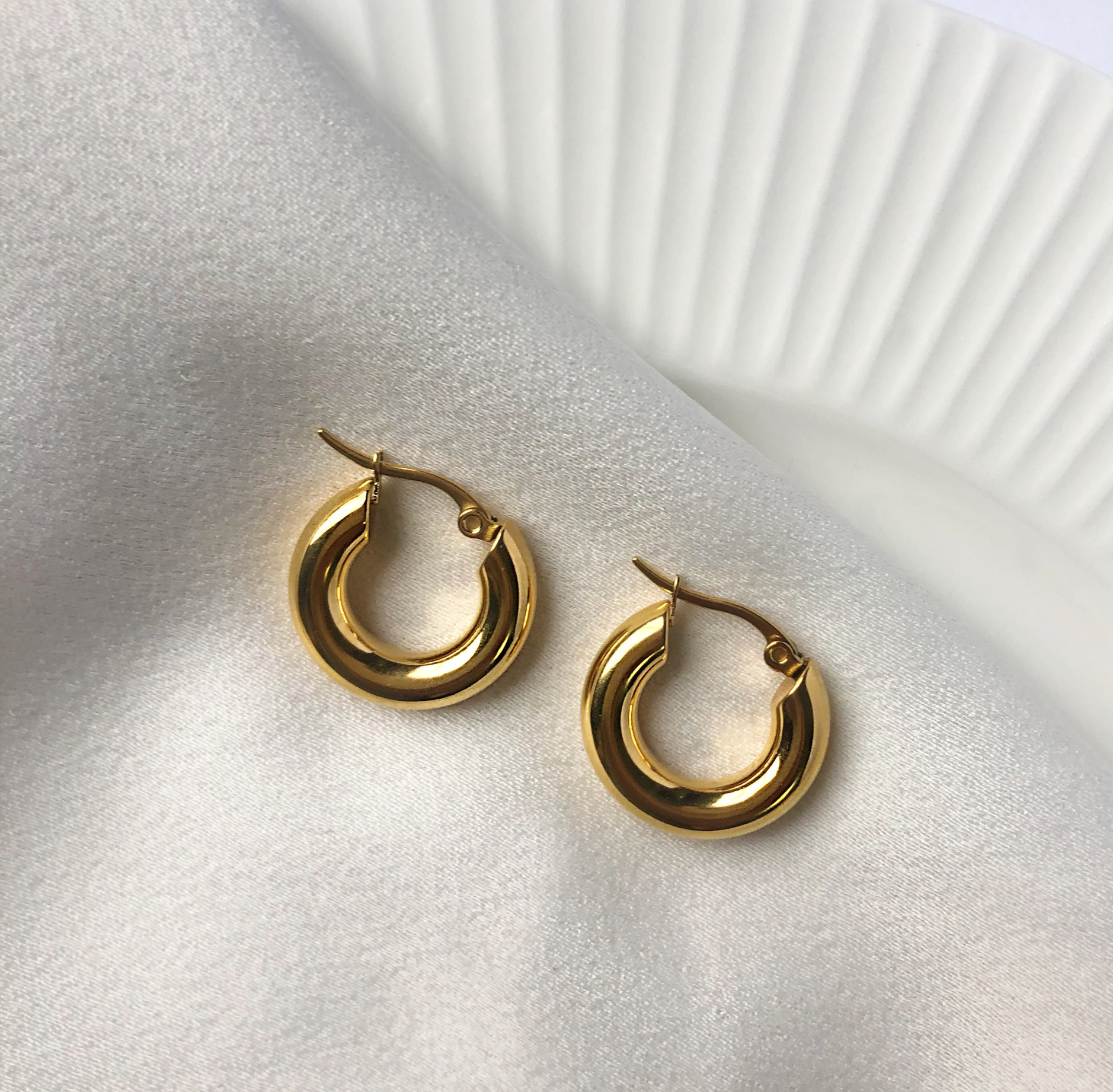 gold hoop earrings