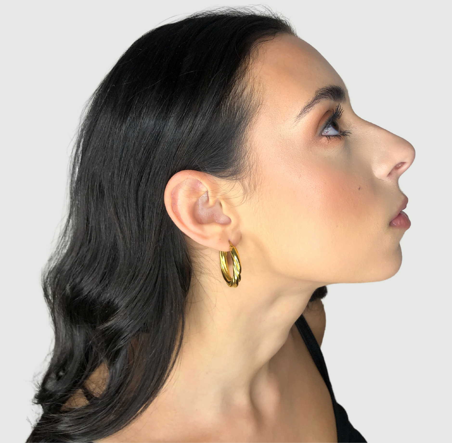 The Jasmin Hoops, thick gold hoops, earrings, jewelry