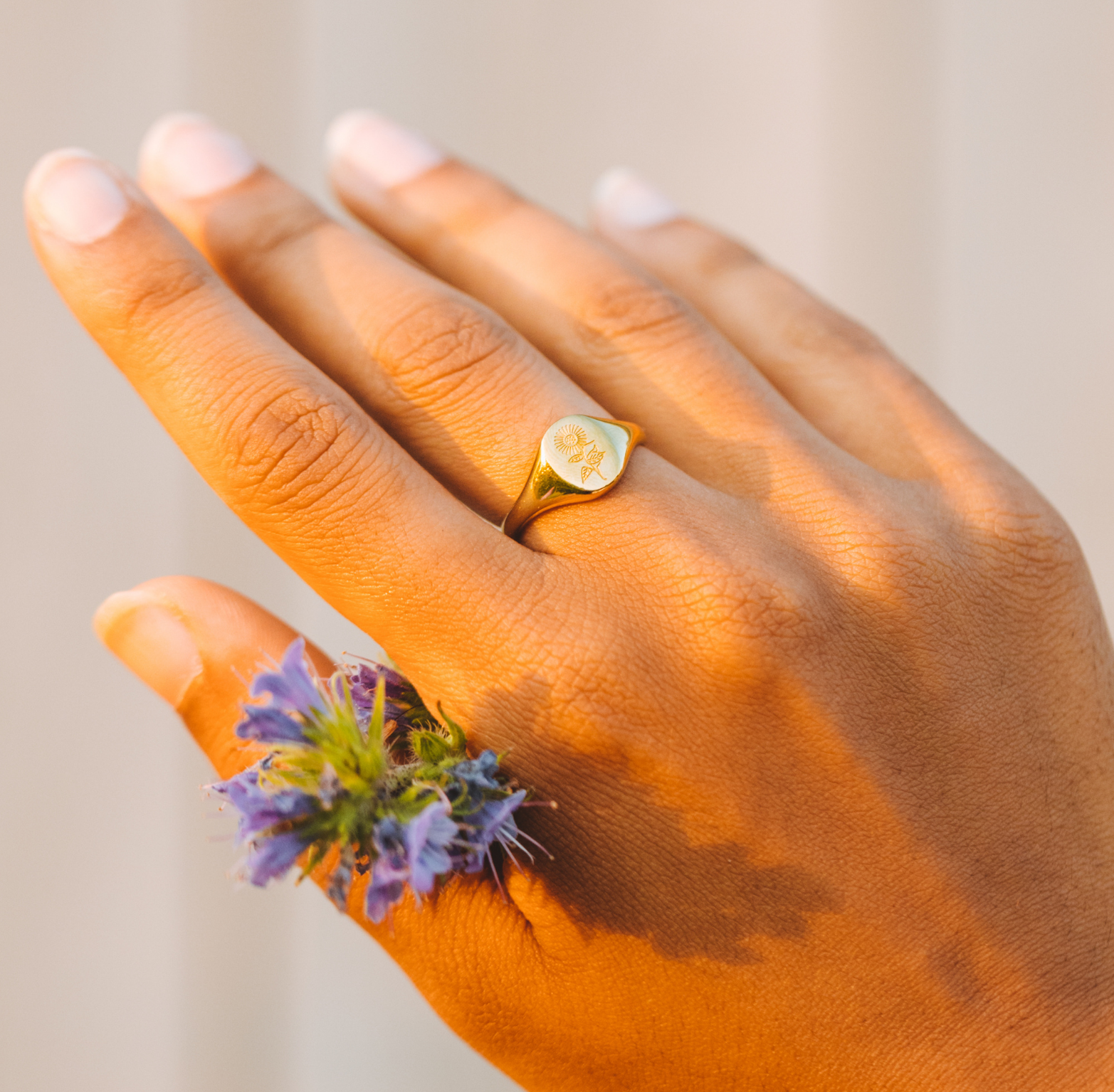 sunflower gold ring